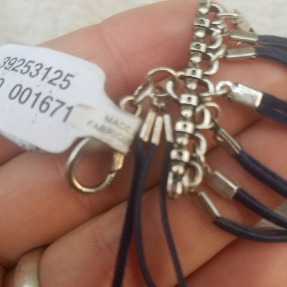 Free People choker. silver and blue. - Picture 2 of 6